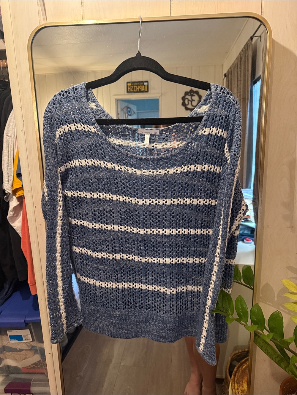 O’Neill‘s Blue and White Striped Knit Sweater